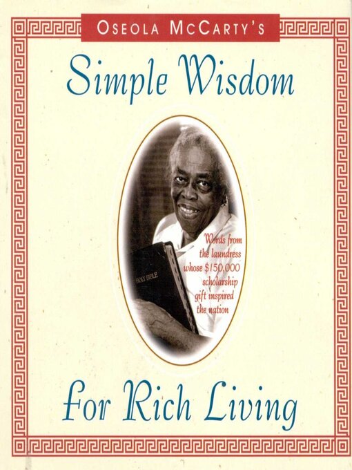 Title details for Simple Wisdom for Rich Living by Oseola McCarty - Wait list